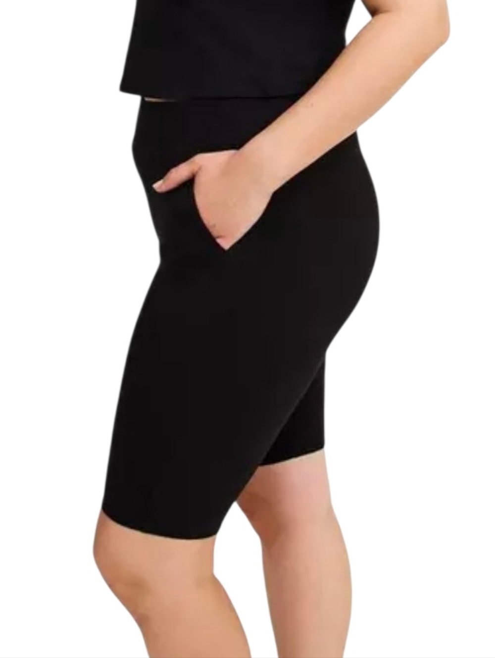 Torrid 11" Signature Waist Pocket Bike Short High Rise Black 3X 22 24